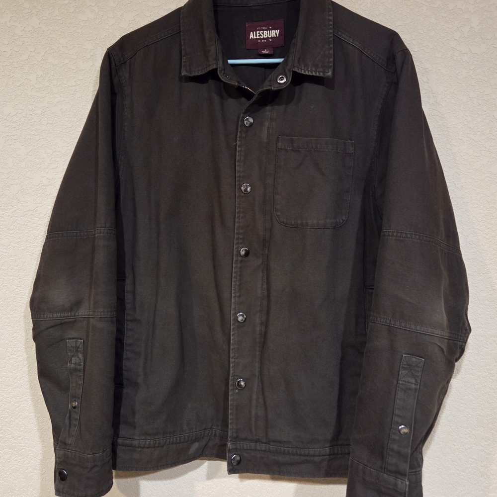 Alesbury Men's Dark Green Military Field Jacket - Picture 2 of 5